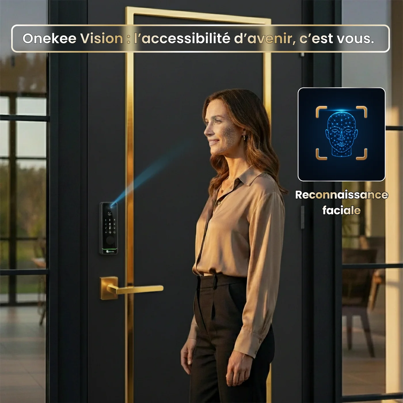 OneKee Vision — reconnaissance faciale : la porte s'ouvre au premier regard, accessibilité d'avenir
